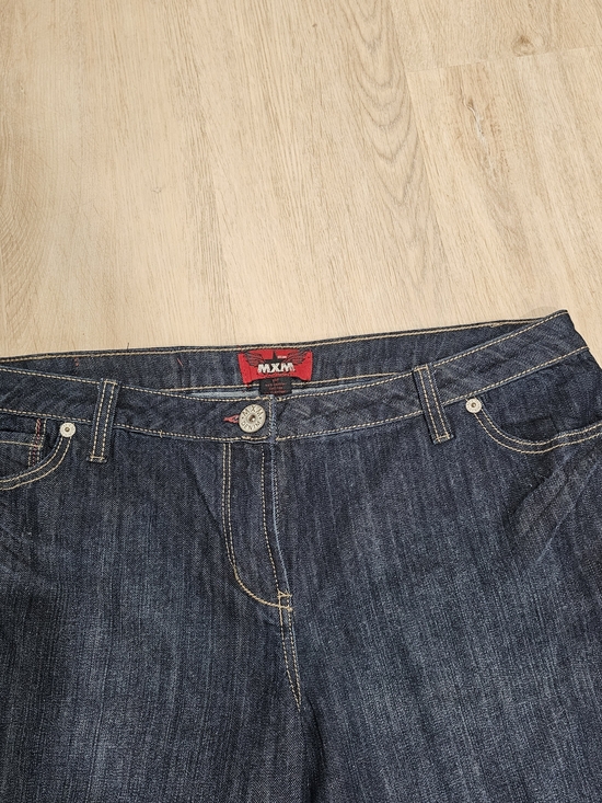 MXM Dark Wash Bootcut Jeans 16P Petite Stretch Mid Rise Classic Denim - Picture 3 of 10